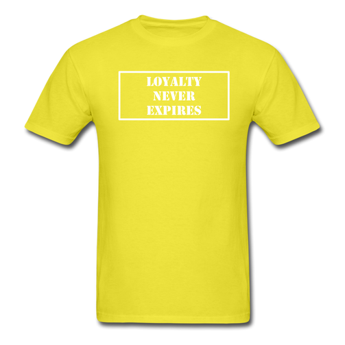 LOYALTY NEVER EXPIRES - yellow